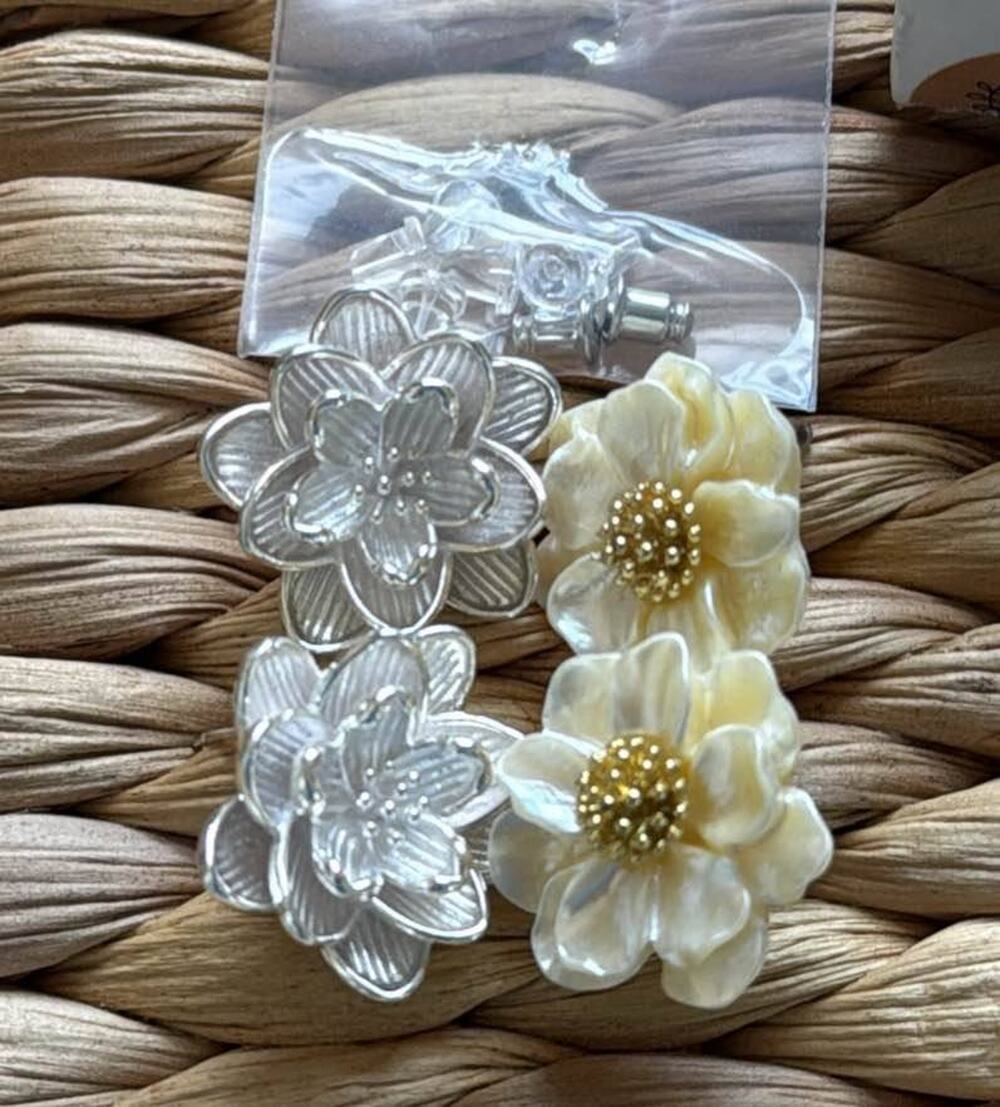 Pair of Floral Stud Earring Set